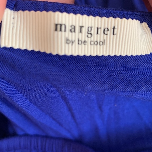 Strapless blue maxi dress with belt - Picture 7 of 8